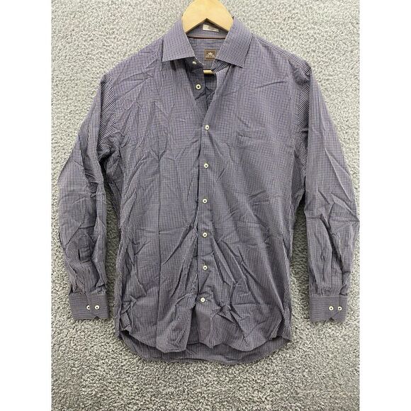Peter Millar Other - Peter Millar Long Sleeve Checker‎ Plaid Shirt Button Down Men Size M 100% Cotton